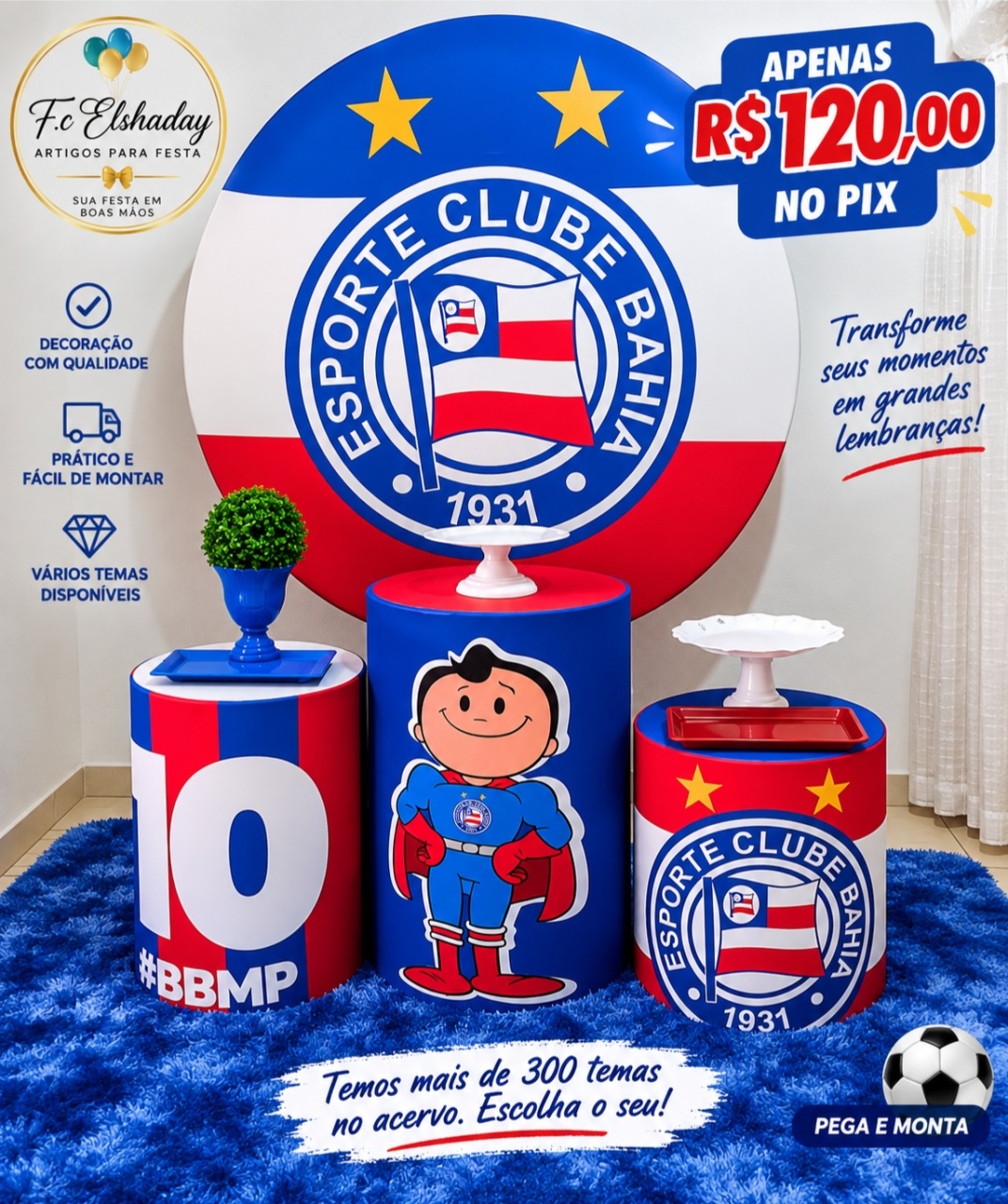 Kit Celebre Bahia. - f.celshaday artigos para festa.