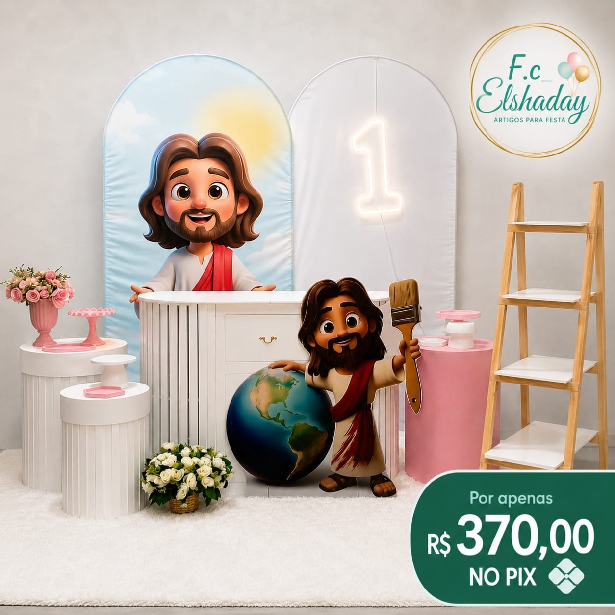 Cenário Jesus Menina - f.celshaday artigos para festa.