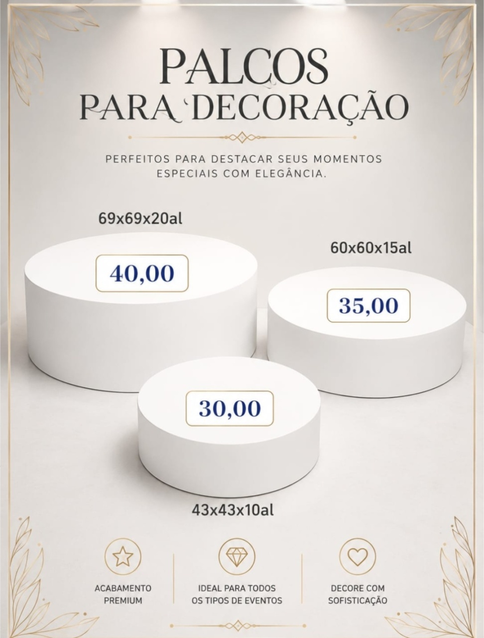 Conjunto de Palcos Mdf - f.celshaday artigos para festa.