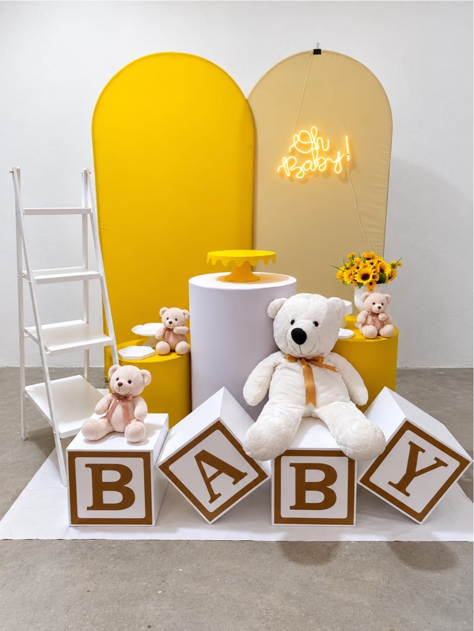 Cenário Cha de Bebe Amarelo 003 - f.celshaday artigos para festa.