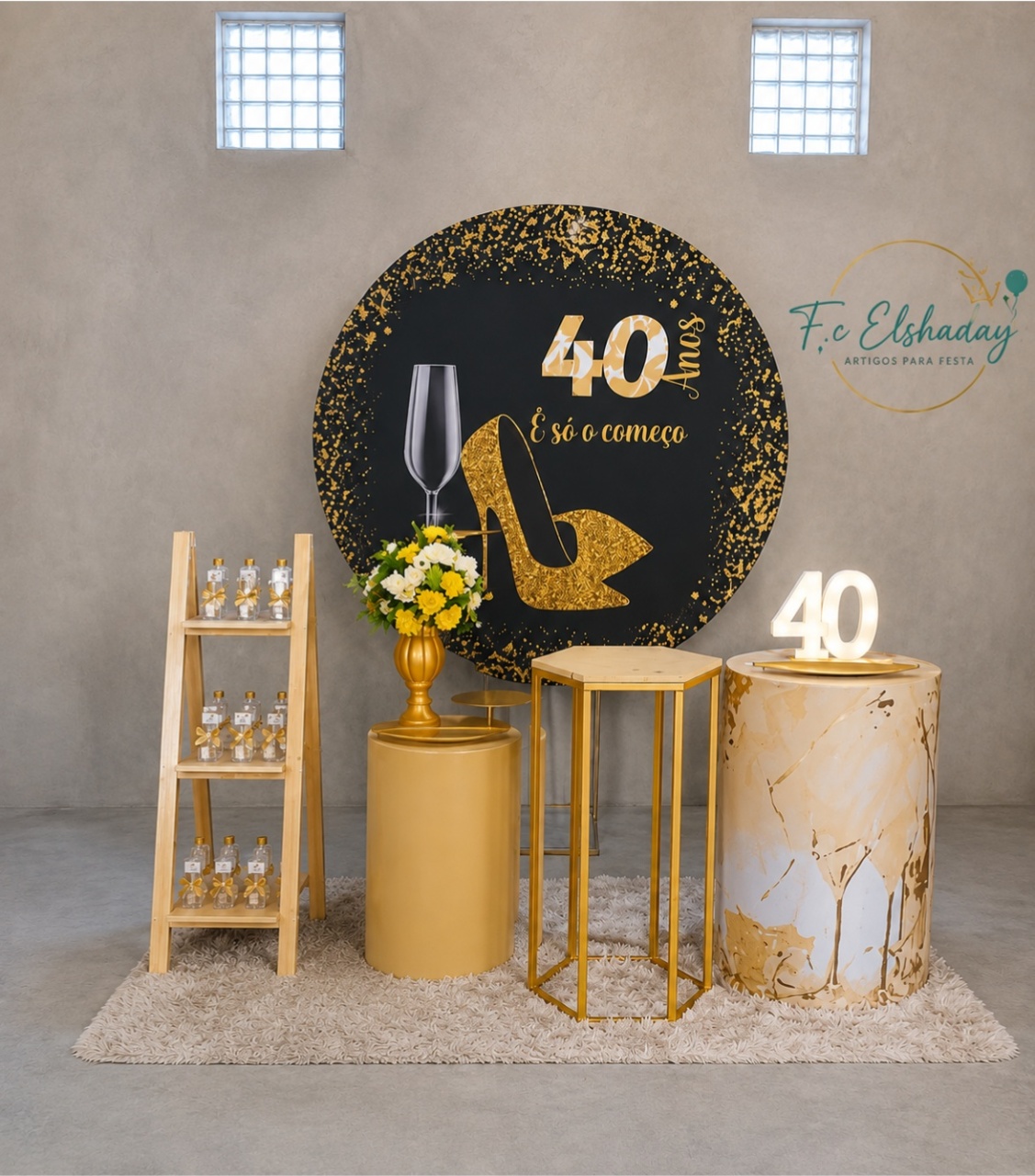 Cenário 40 Anos. - f.celshaday artigos para festa.
