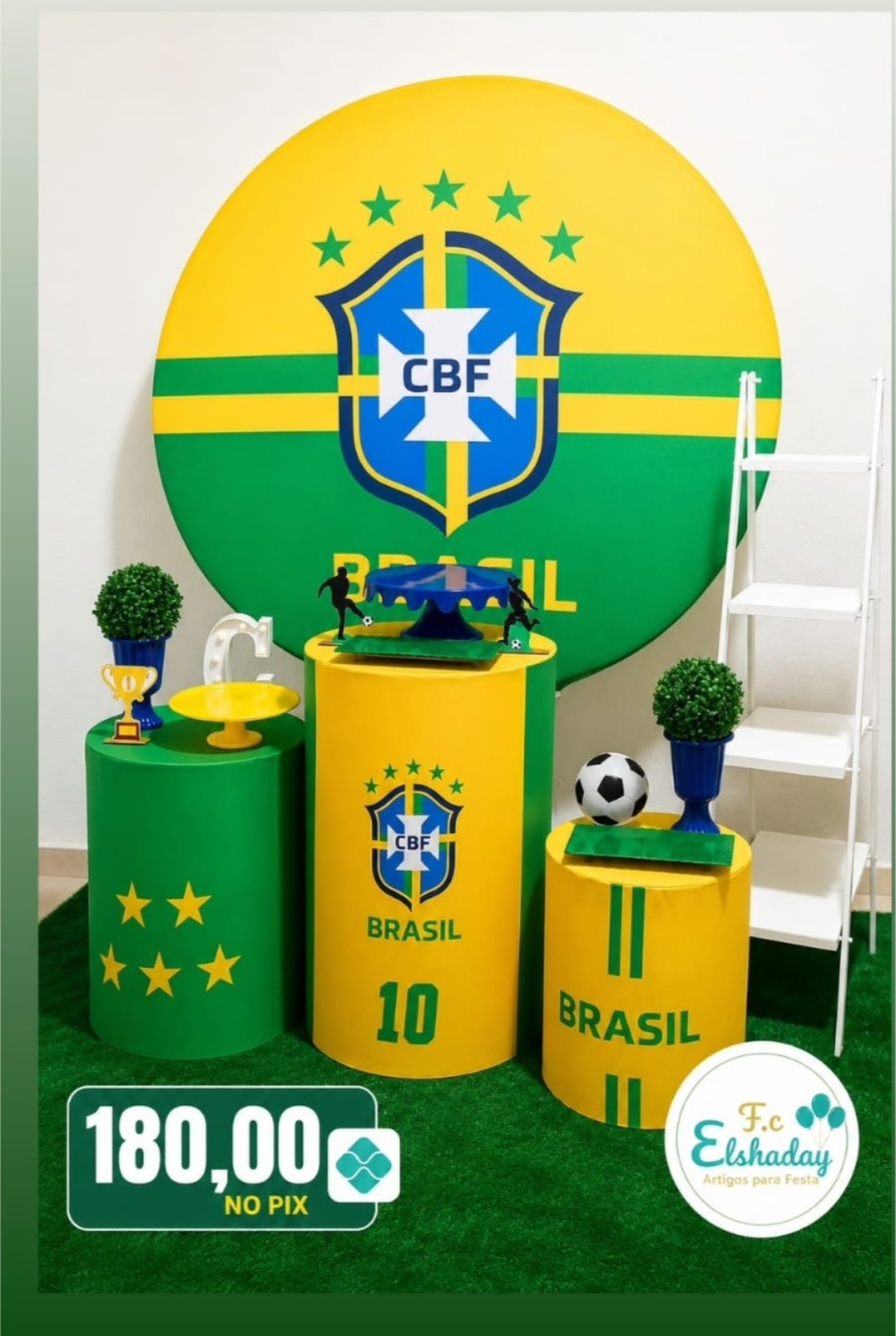 Brasil Verde E Amarelo 01. - f.celshaday artigos para festa.