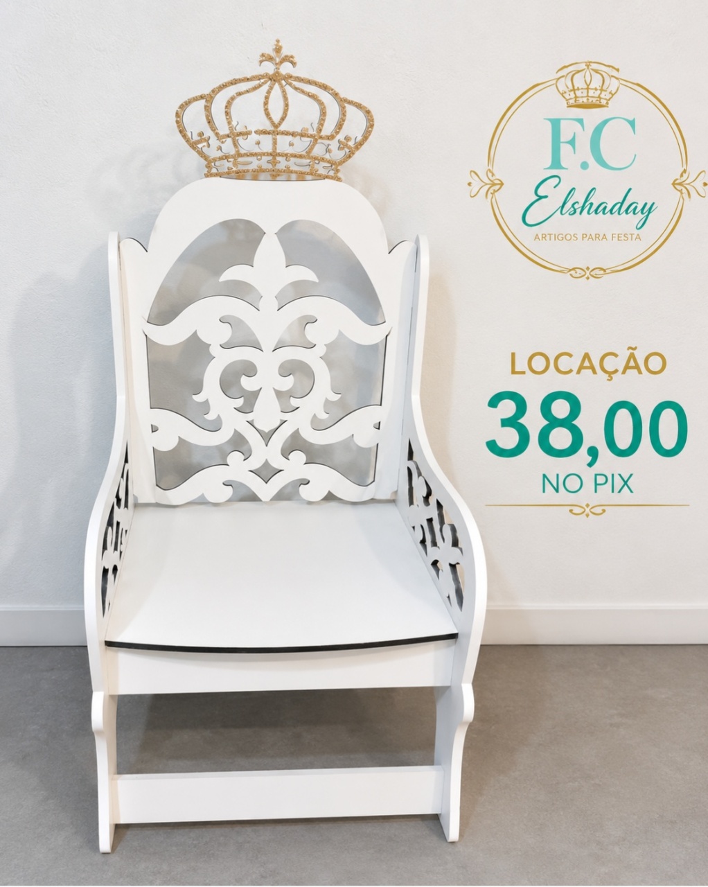 Banquinho Decorado Praça Branco. - f.celshaday artigos para festa.