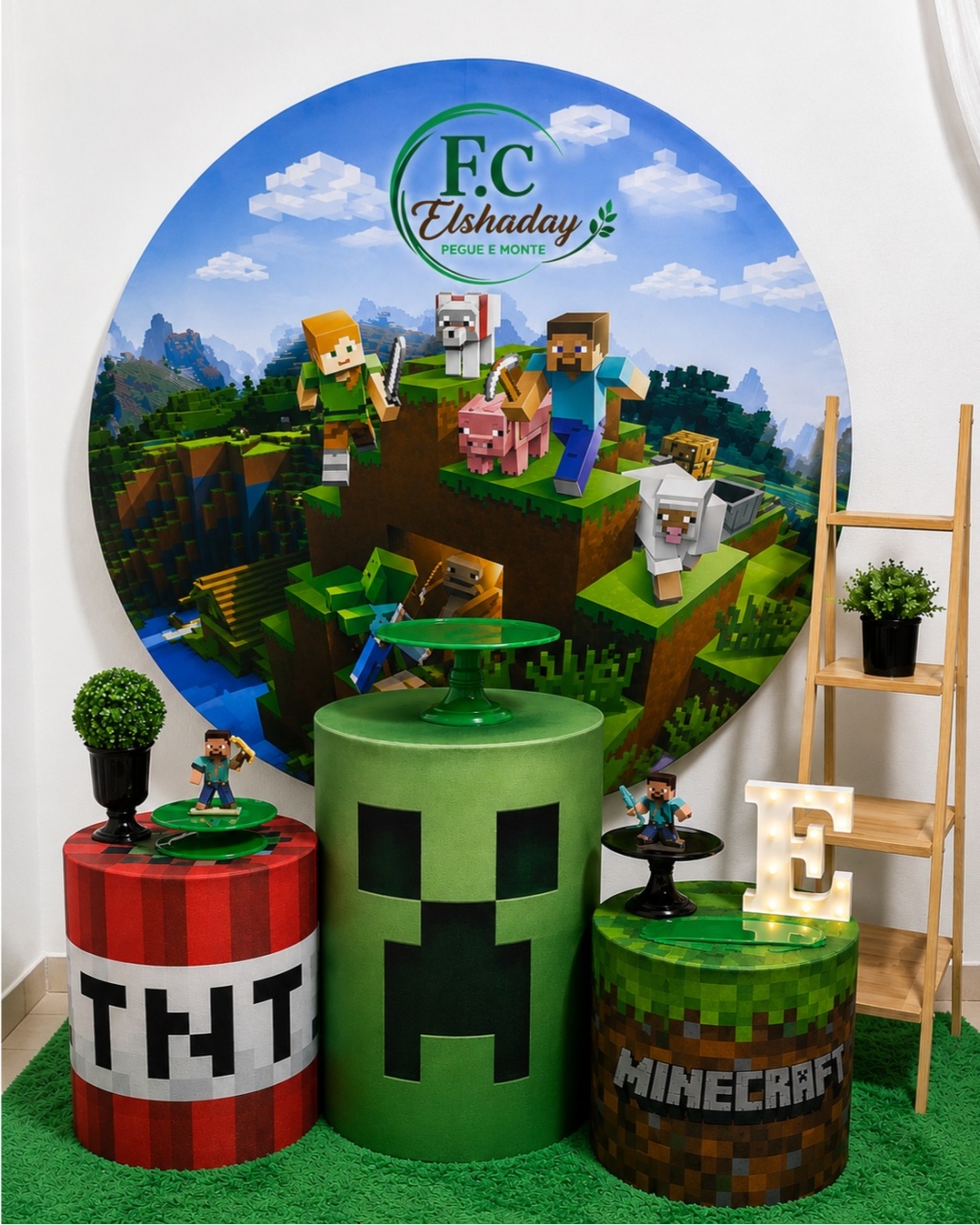 Cenário Manicraft - f.celshaday artigos para festa.