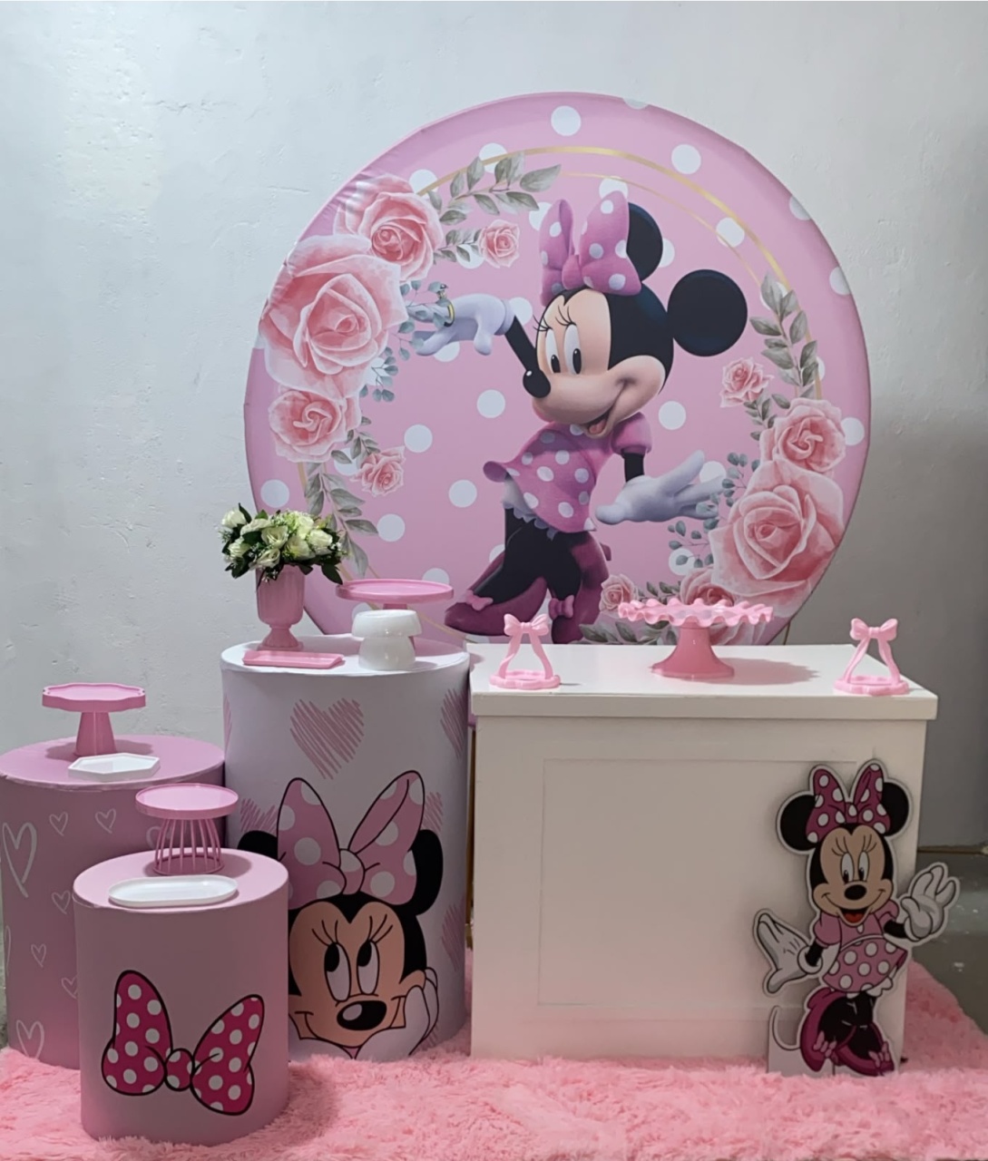 Cenário Minie Rosa 004 - f.celshaday artigos para festa.
