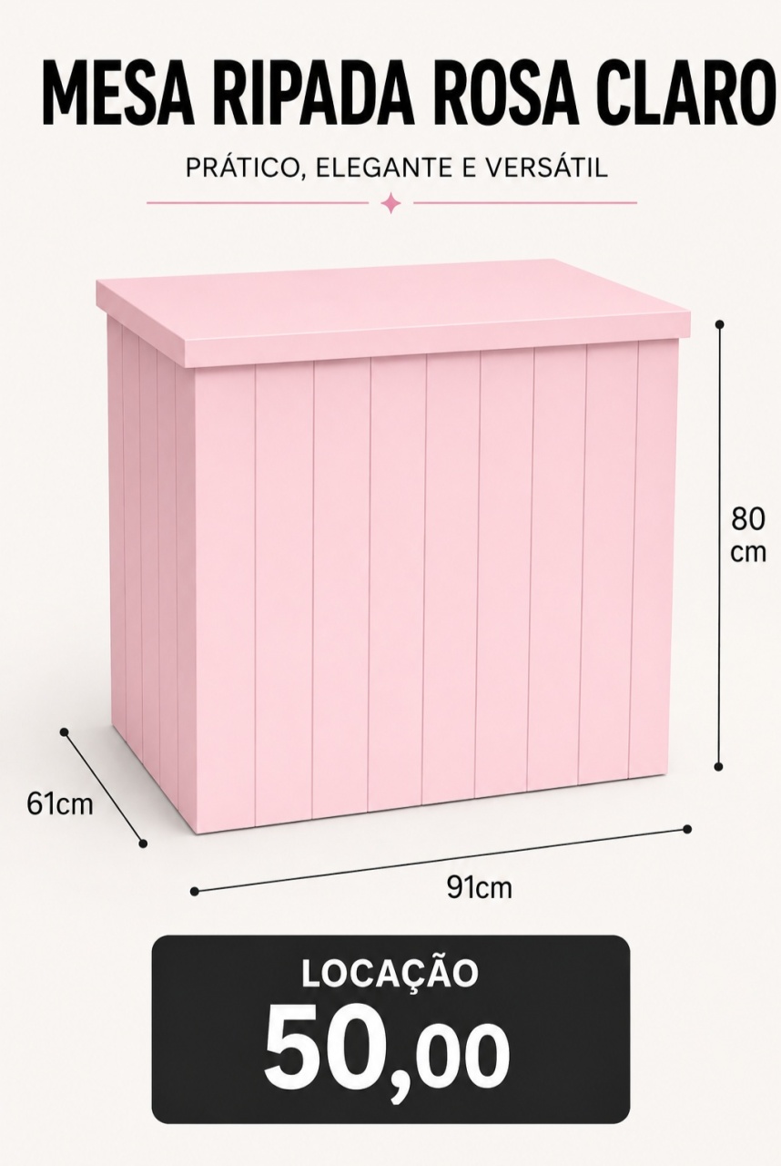 Mesa Modular Ripada Rosa. - f.celshaday artigos para festa.