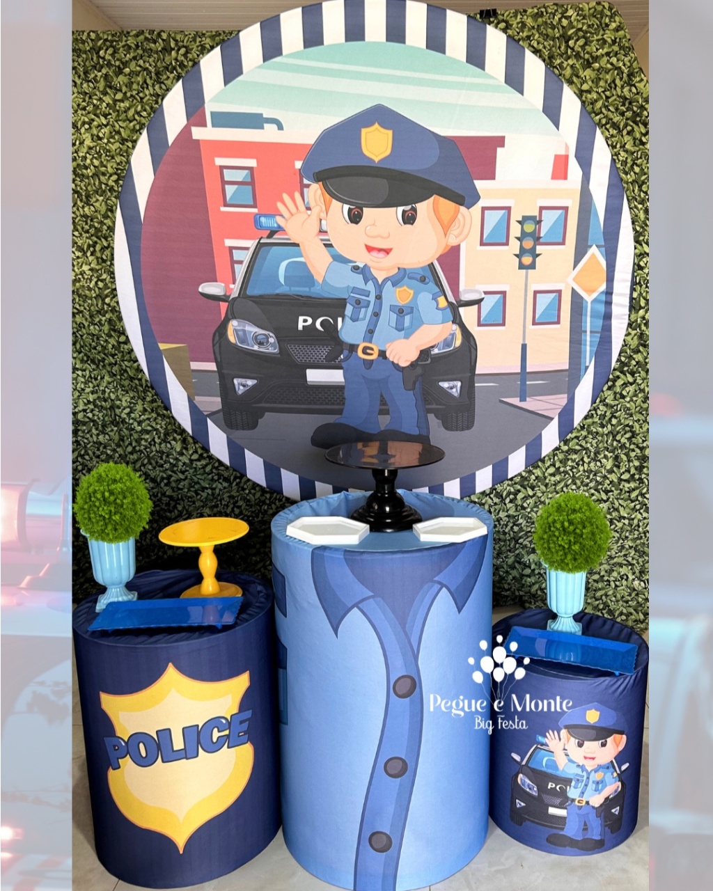 Kit Bronze Polícia - Pegue e Monte Big Festa