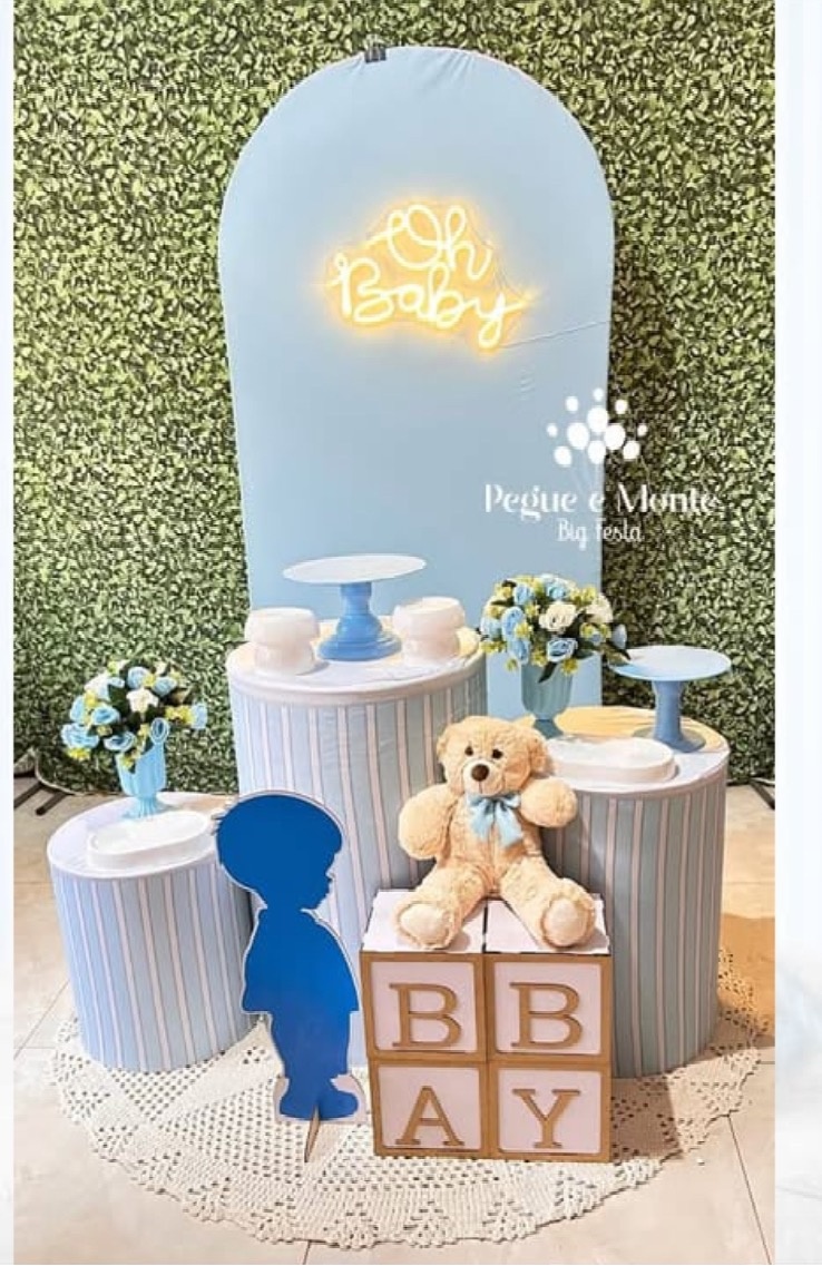 Kit Oh Baby Azul Bebê  - Pegue e Monte Big Festa