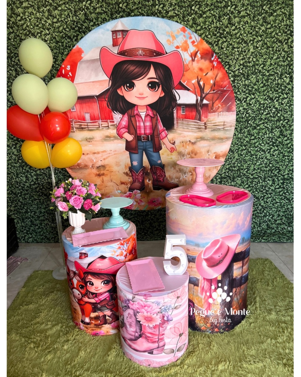 Kit Prata Fazendinha Boiadeira - Pegue e Monte Big Festa