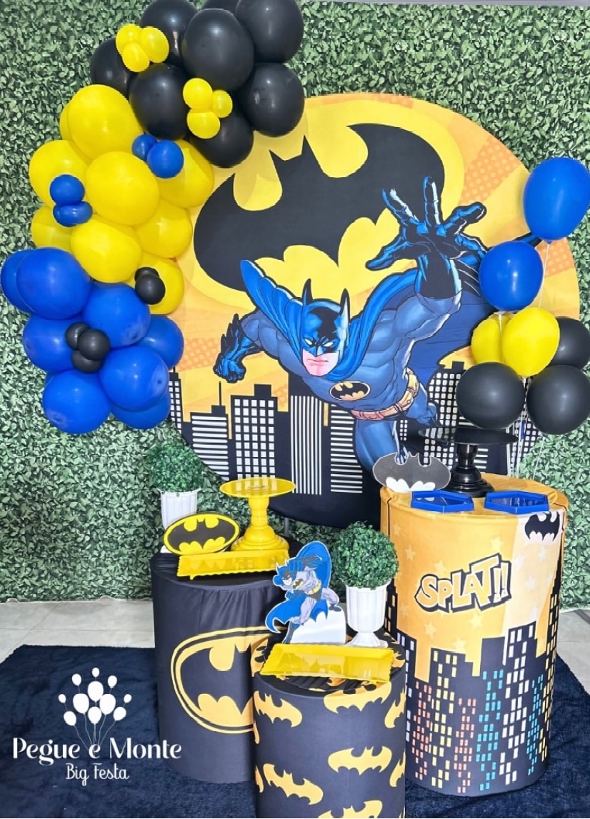 Kit Prata Batmam - Pegue e Monte Big Festa