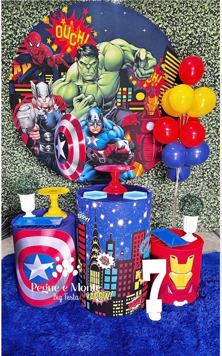 Kit Prata Os Vingadores  - Pegue e Monte Big Festa