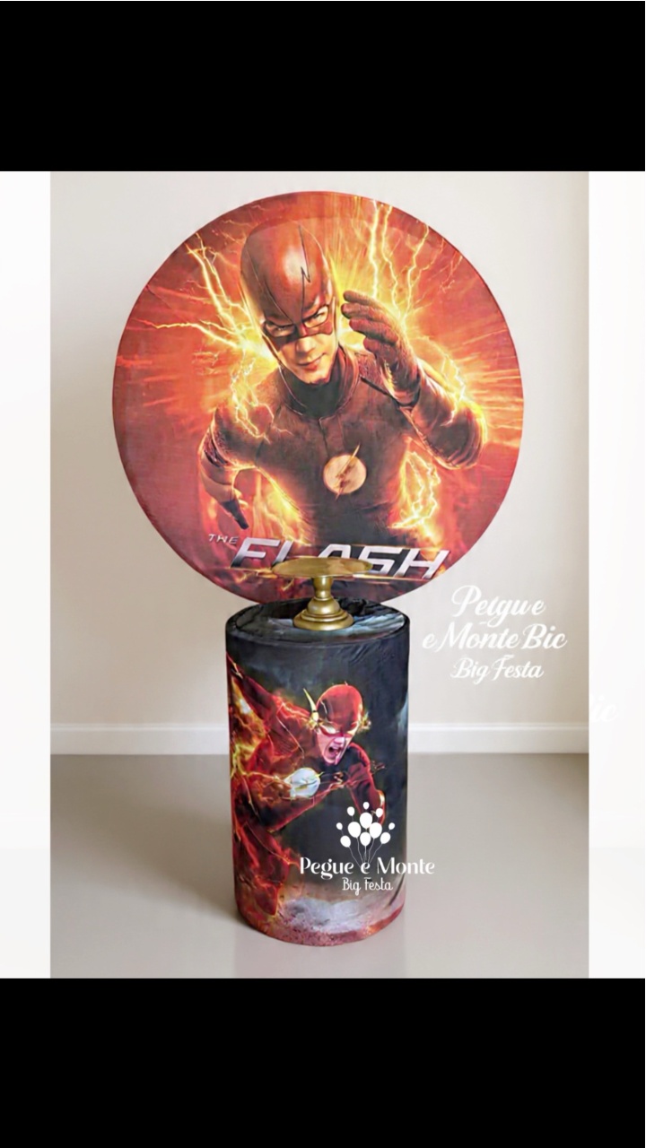 Kit Cantinho Do Bolo the Flash - Pegue e Monte Big Festa