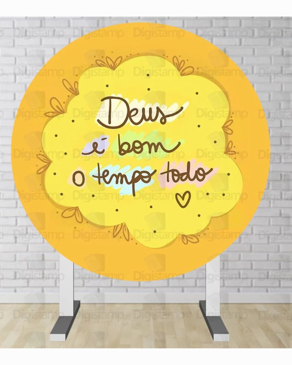 Capa Tema Bíblico  Deus É Bom O Tempo Todo - Pegue e Monte Big Festa