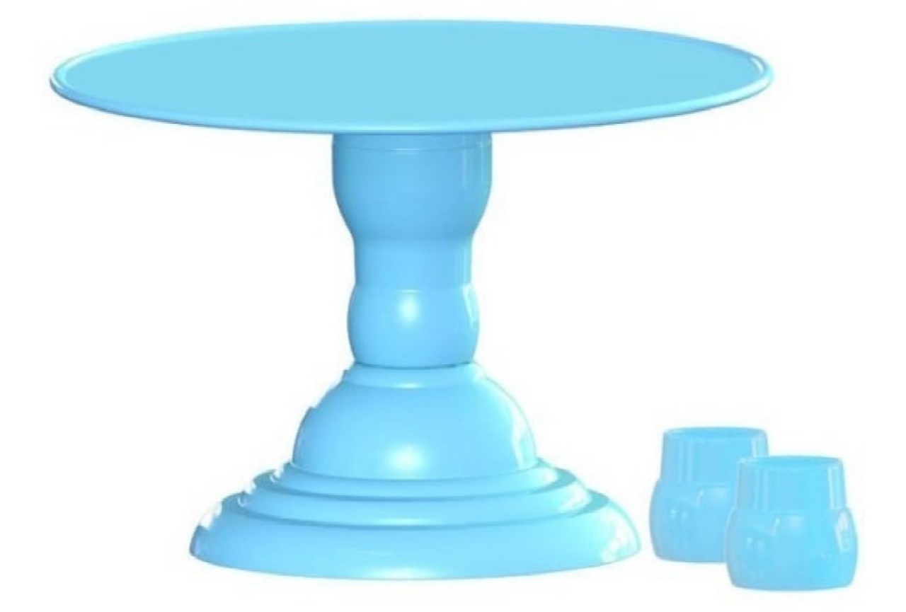Boleira Royale 28 Cm Azul Bebê  - Pegue e Monte Big Festa