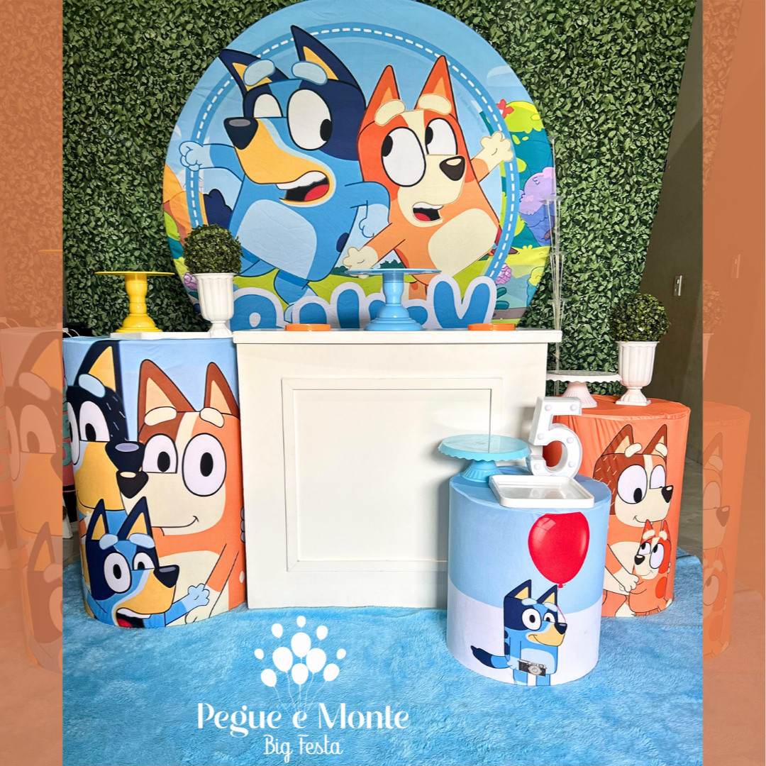 Kit Ouro Bluey - Pegue e Monte Big Festa
