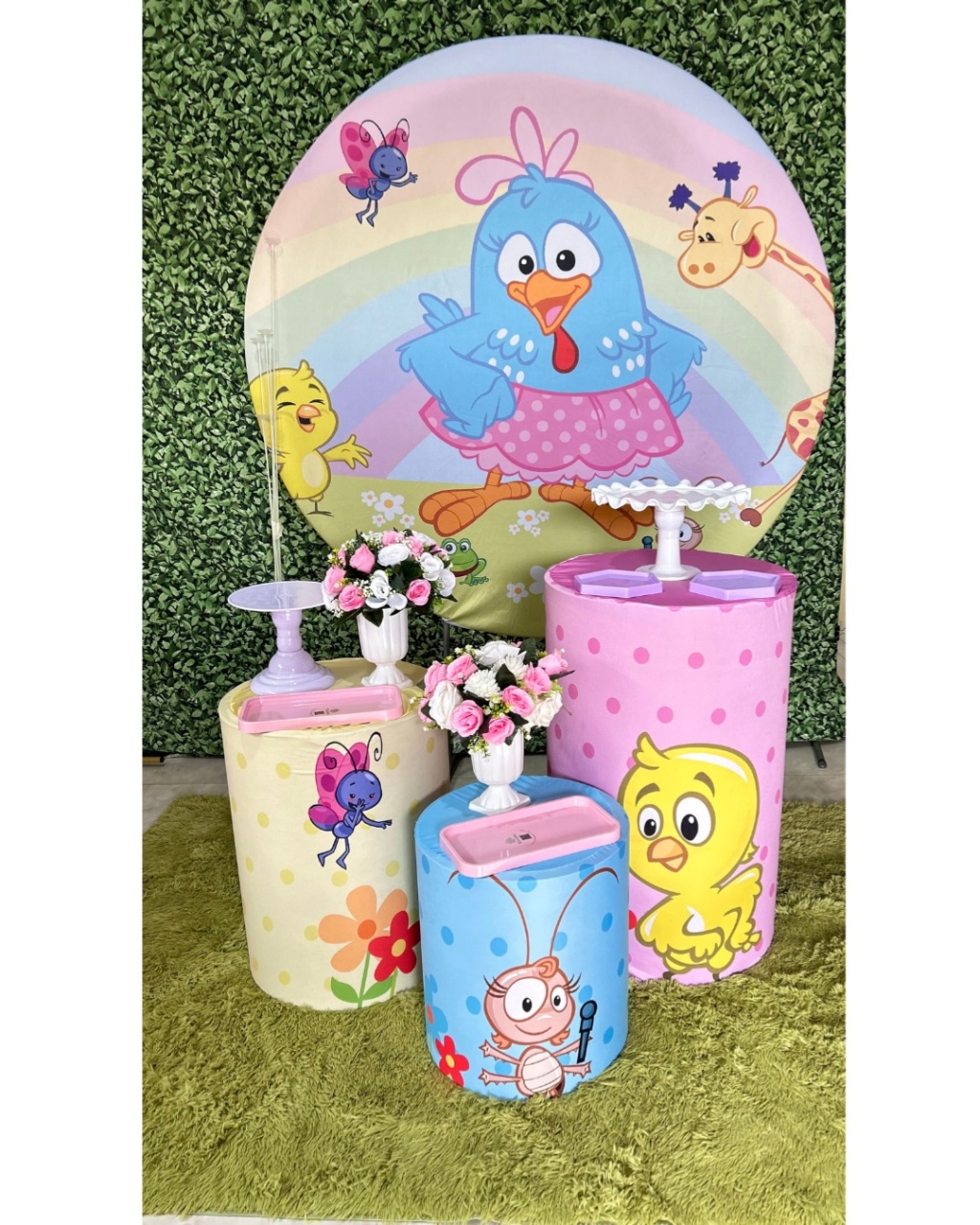 Kit Prata Galinha Pintadinha - Pegue e Monte Big Festa