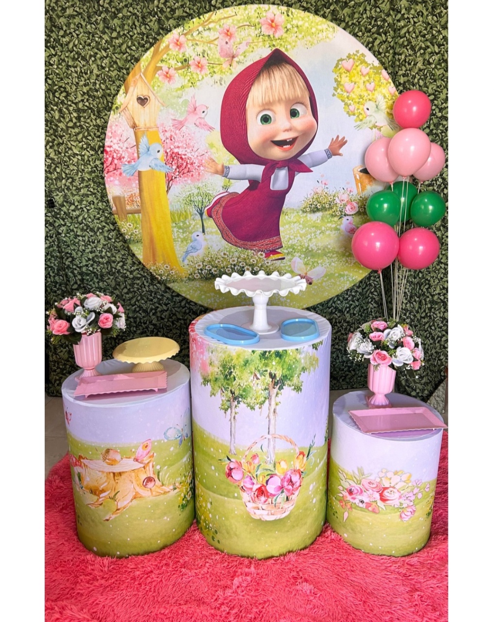 Tema Prata Jardim da Masha - Pegue e Monte Big Festa
