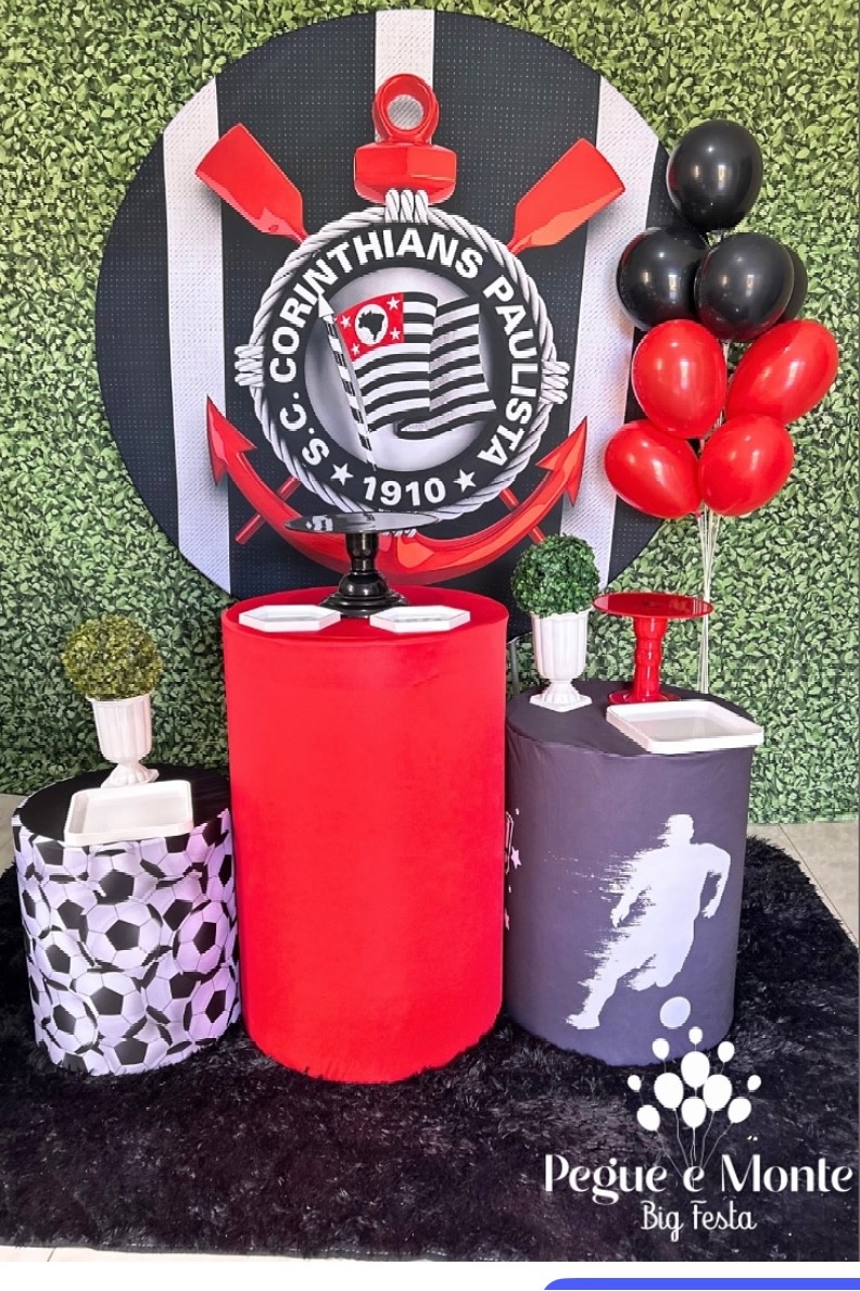 Kit Time Corinthians Masculino  - Pegue e Monte Big Festa
