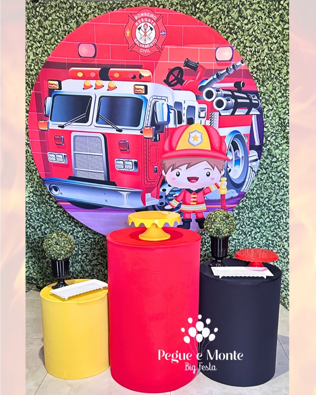 Kit Bronze Bombeiros  - Pegue e Monte Big Festa