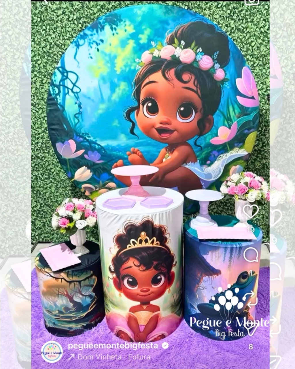 Kit Prata Tema Tiana Baby - Pegue e Monte Big Festa