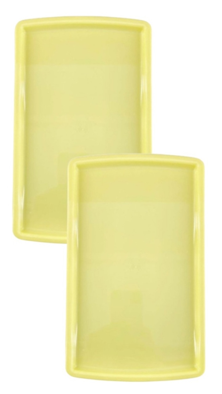 2 Bandejas Retangulares Cor Amarelo Candy - Pegue e Monte Big Festa