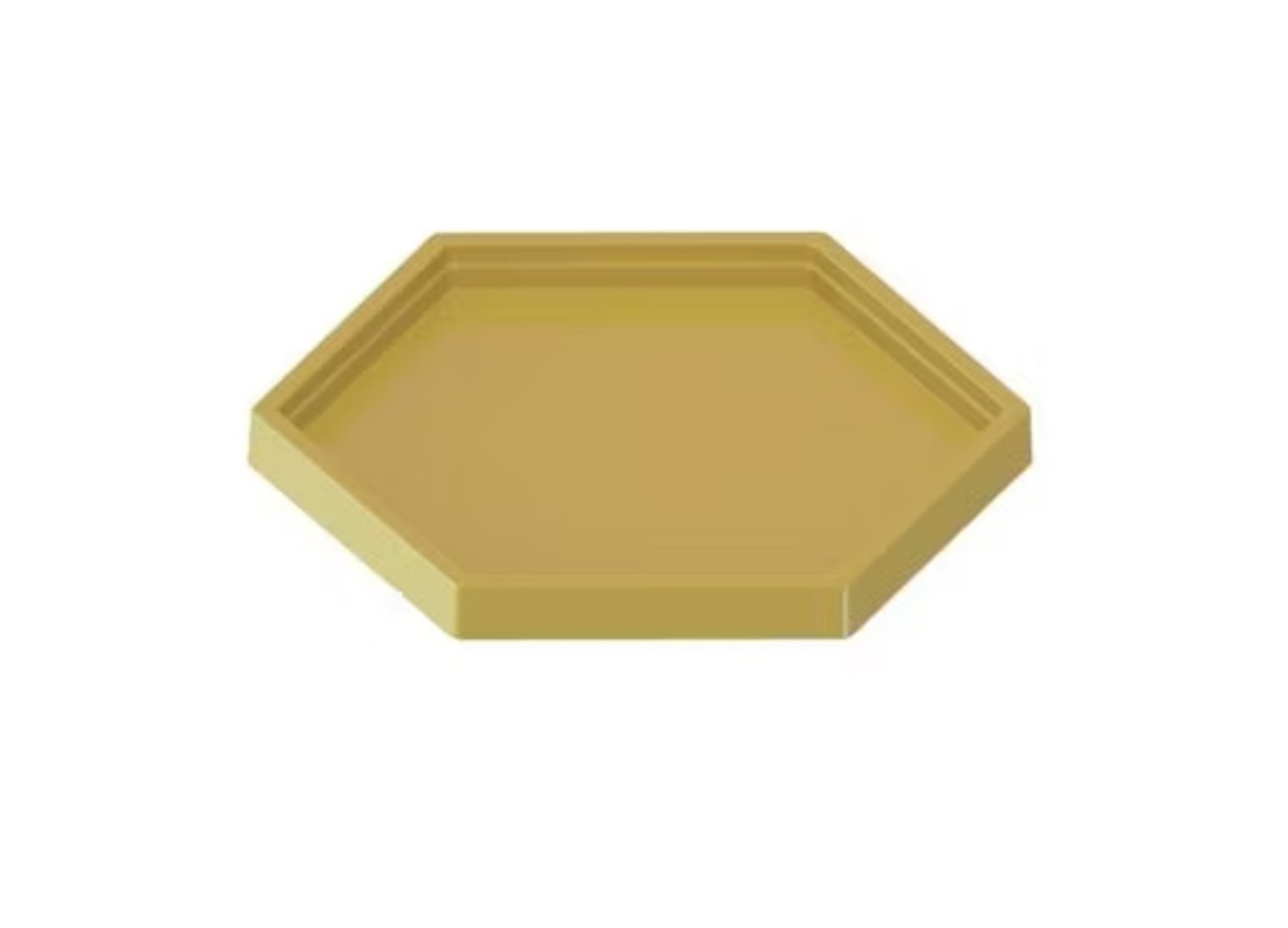 Bandeja Decorativa Sextavada 17X17   Dourado - Pegue e Monte Big Festa
