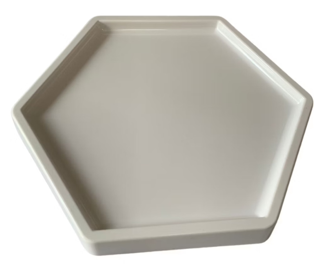 2 Bandeja Dubai Sextavada 16X18 Cm Branca - Pegue e Monte Big Festa