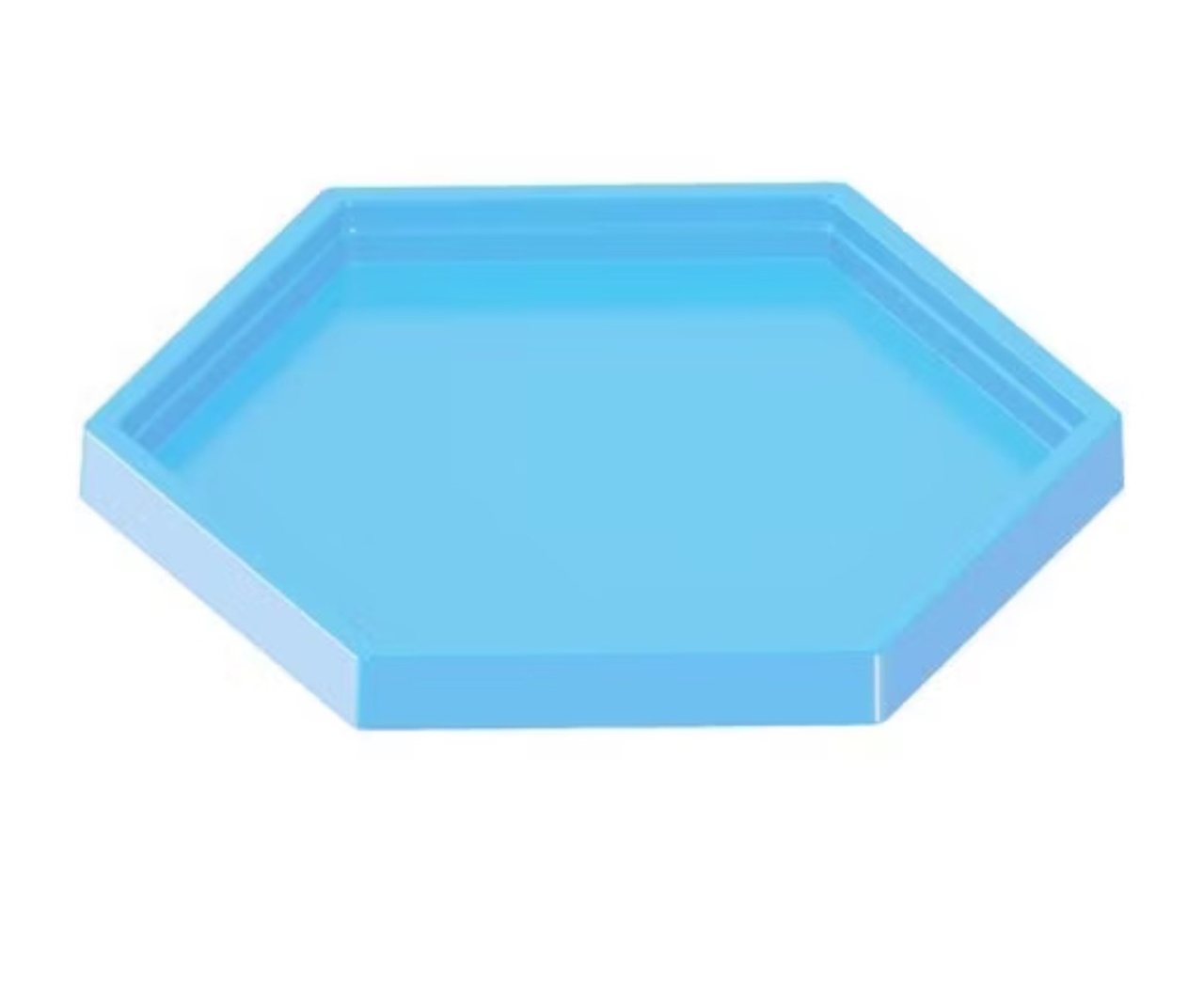Bandeja Decorativa Sextavada 17X17 Azul Bebê  - Pegue e Monte Big Festa