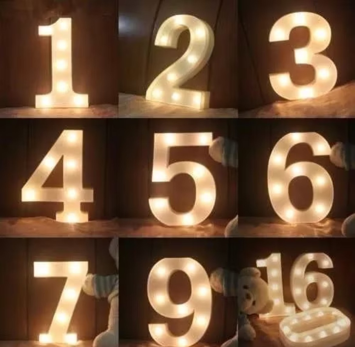 1 Numeral Led 22 Cm  - Pegue e Monte Big Festa