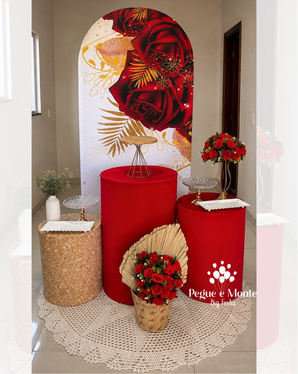 Kit Paixão Em Rosas - Pegue e Monte Big Festa