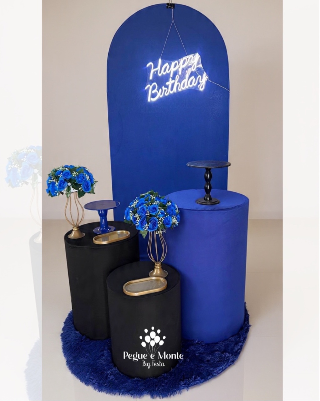 Kit Preto E Azul 1 - Pegue e Monte Big Festa