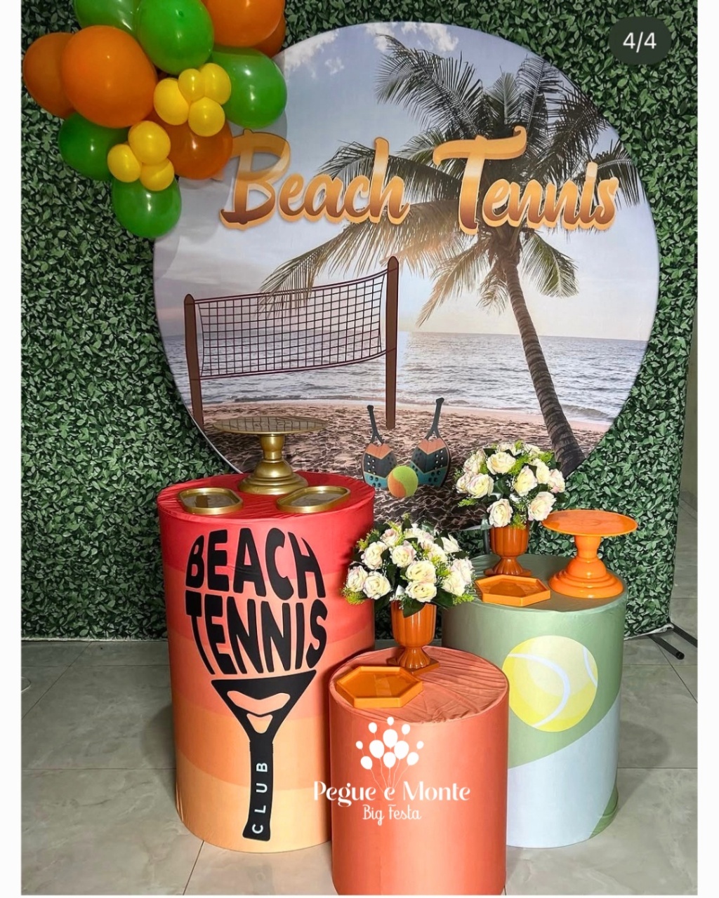 Kit Bronze Beach Tennis - Pegue e Monte Big Festa