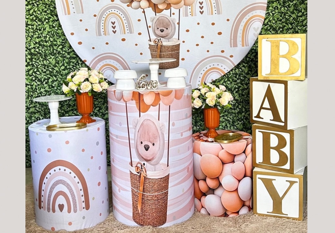 Cubo Baby Chá Revelação  - Pegue e Monte Big Festa