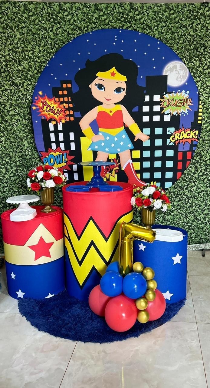 Kit Prata Mulher Maravilha  - Pegue e Monte Big Festa