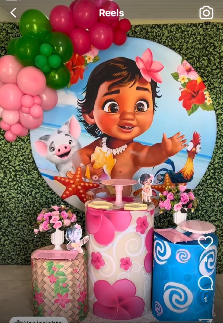 Kit Prata Tema Moana Baby  - Pegue e Monte Big Festa