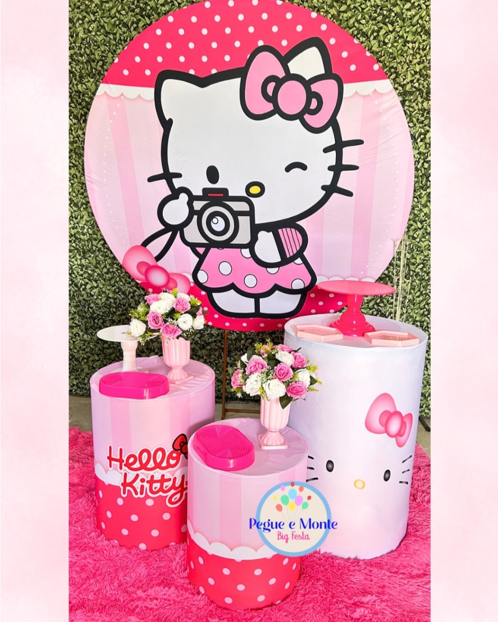 Kit Prata Hello Kitty - Pegue e Monte Big Festa