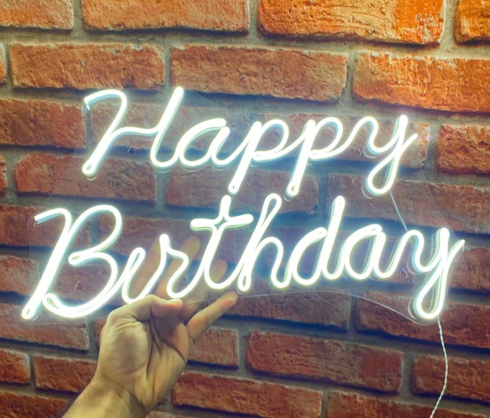 Letreiro Happy Birthday Led - Pegue e Monte Big Festa