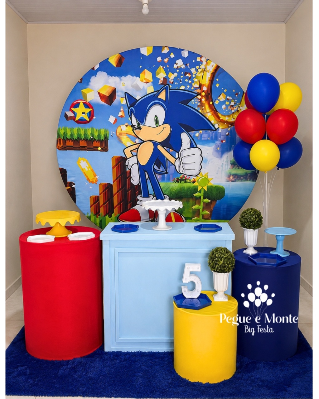 Kit Ouro Sonic 2 - Pegue e Monte Big Festa