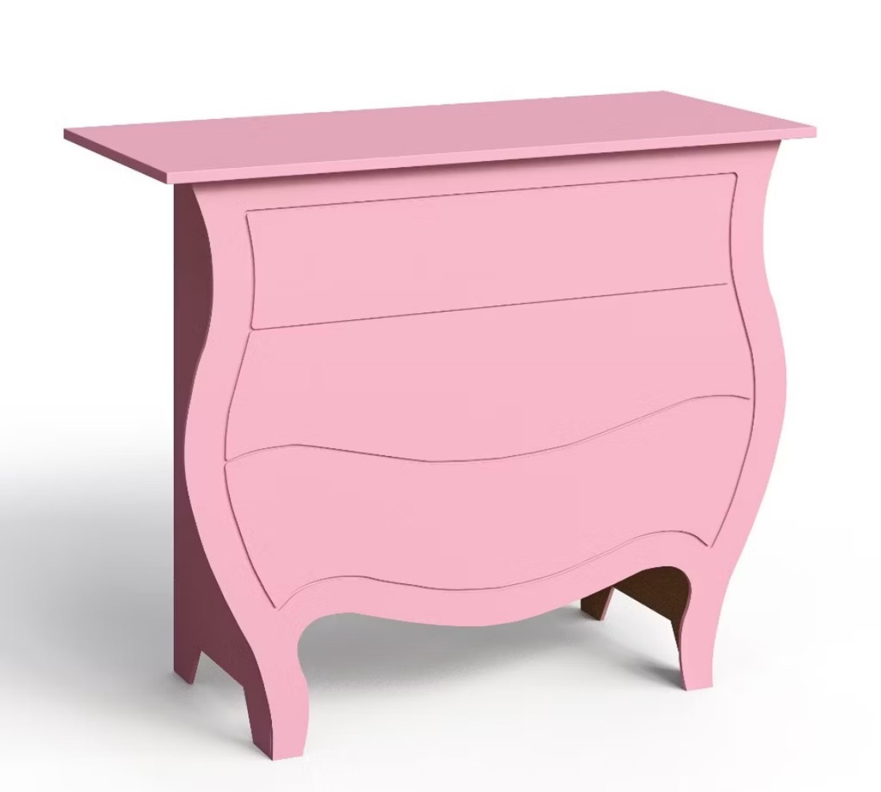 Mesa Cômoda Bombê Rosa - Pegue e Monte Big Festa