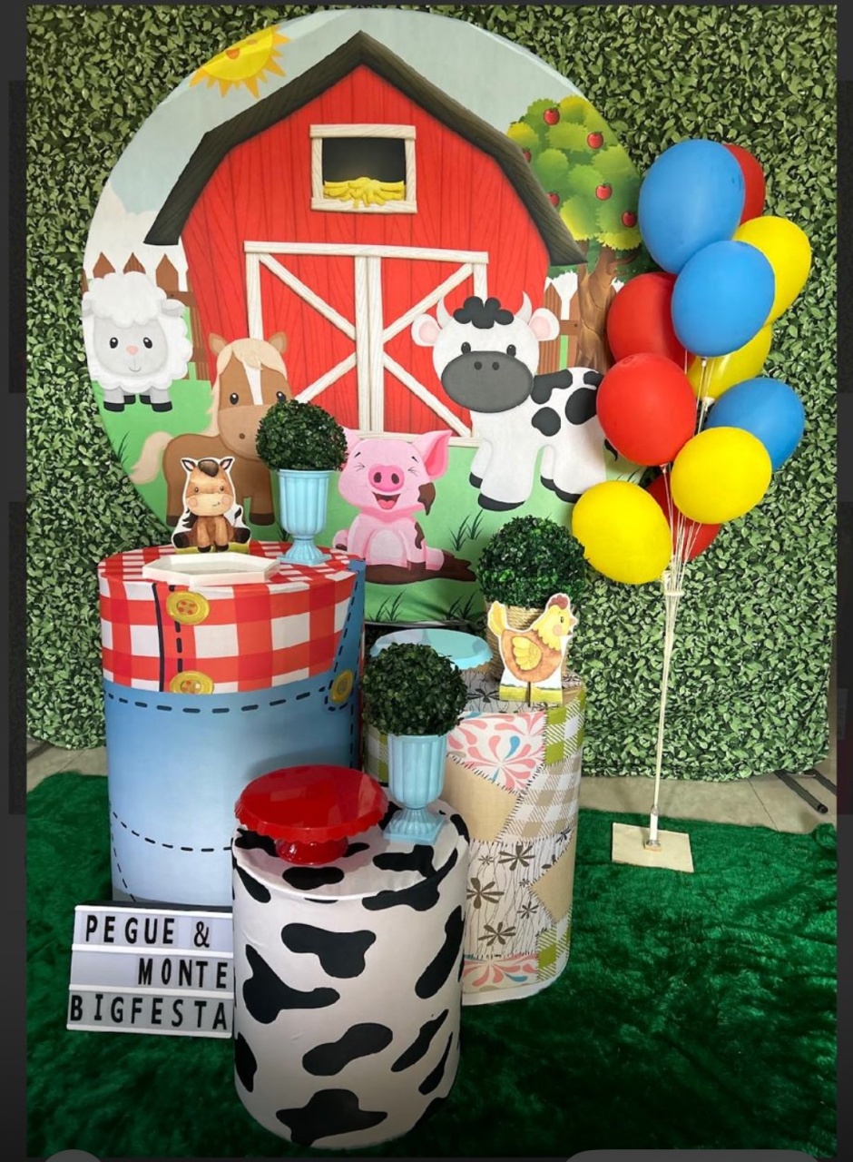 Kit Prata Tema Fazendinha  - Pegue e Monte Big Festa