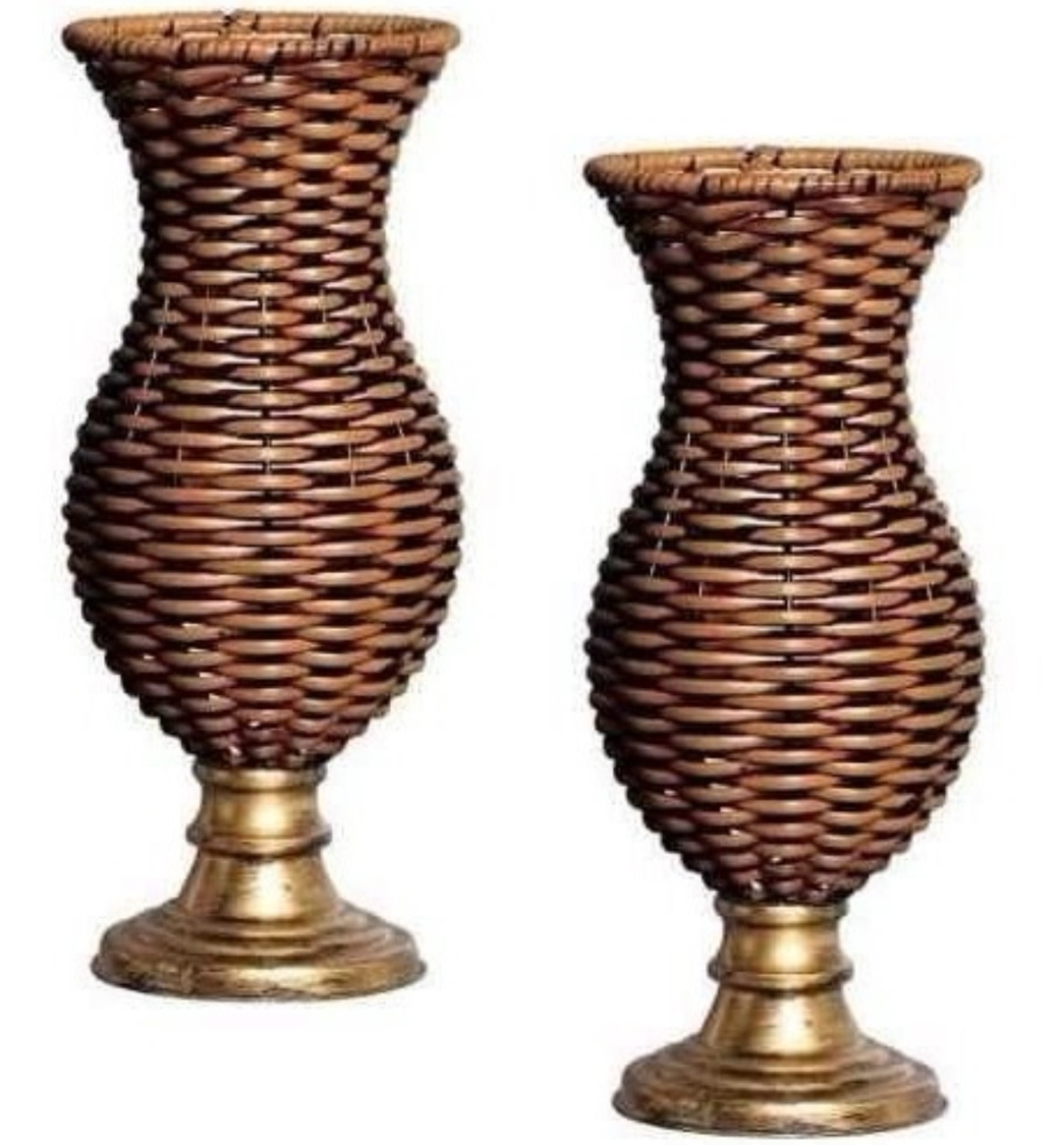 2 Vasos Taça Junco Base Dourada - Pegue e Monte Big Festa