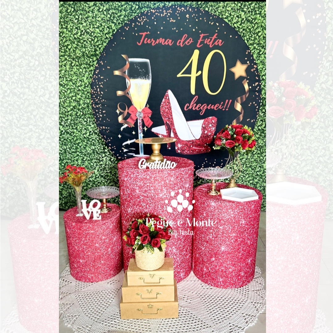 Kit Mulher 40 Anos - Pegue e Monte Big Festa