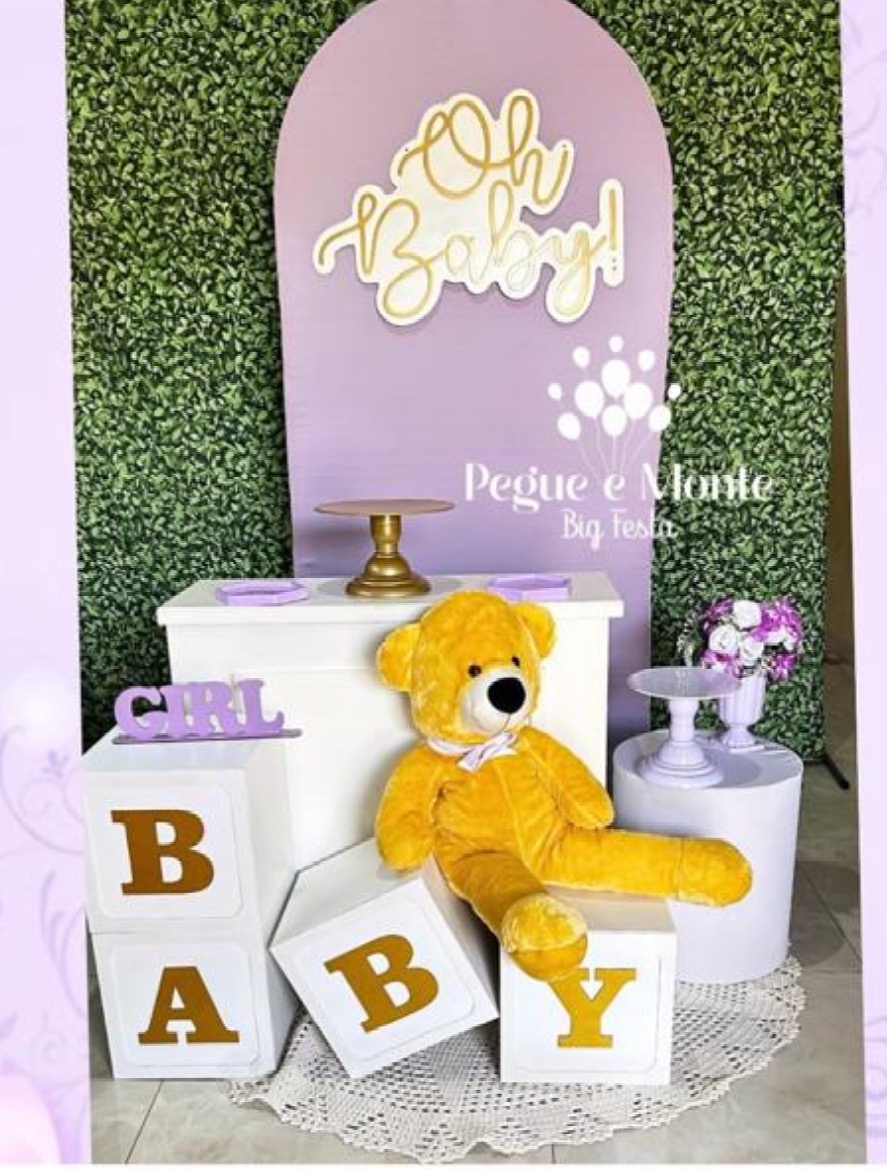 Kit Oh Baby  Lilás  - Pegue e Monte Big Festa