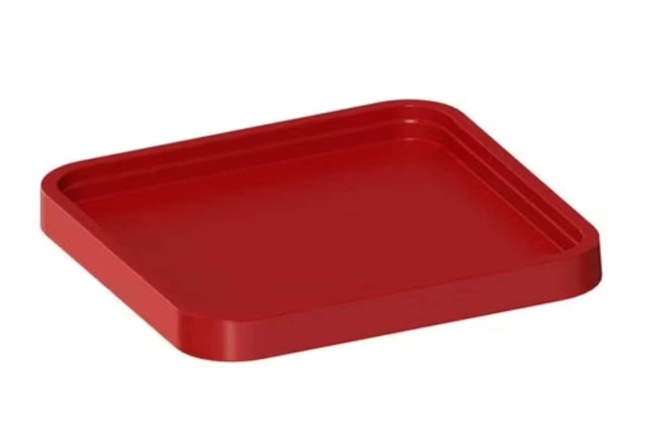 ￼Kit 2 Bandeja  Quadrada 21X21 Cm - Vermelha - Pegue e Monte Big Festa