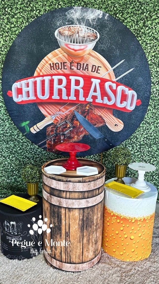 Kit Prata Churrasco  - Pegue e Monte Big Festa