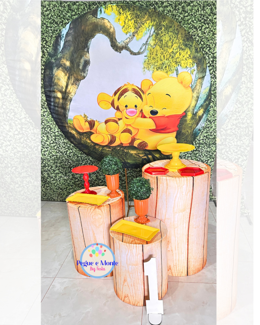 Kit Bronze Ursinho Pooh - Pegue e Monte Big Festa