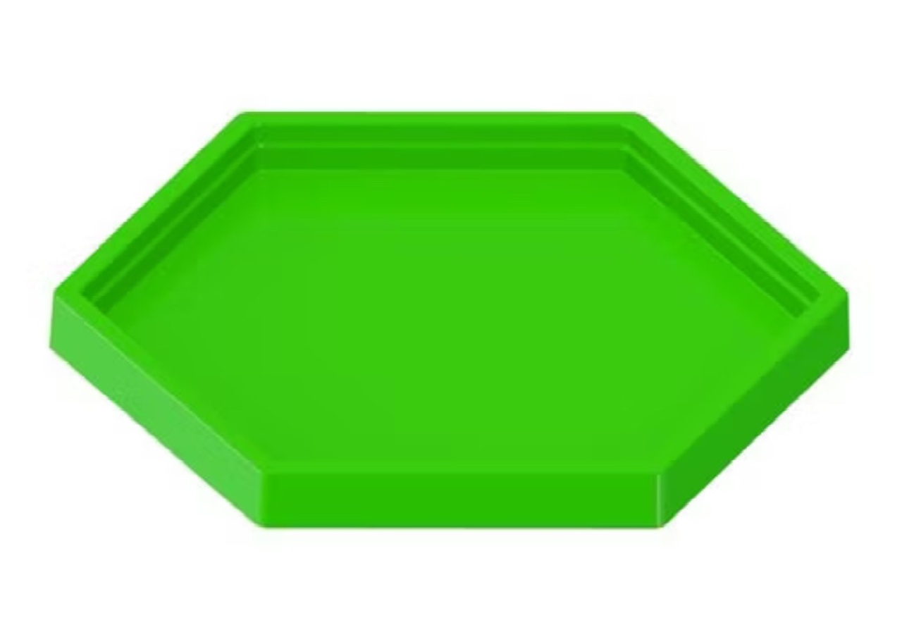 Bandeja Decorativa Sextavada 22X22 Verde Neon - Pegue e Monte Big Festa