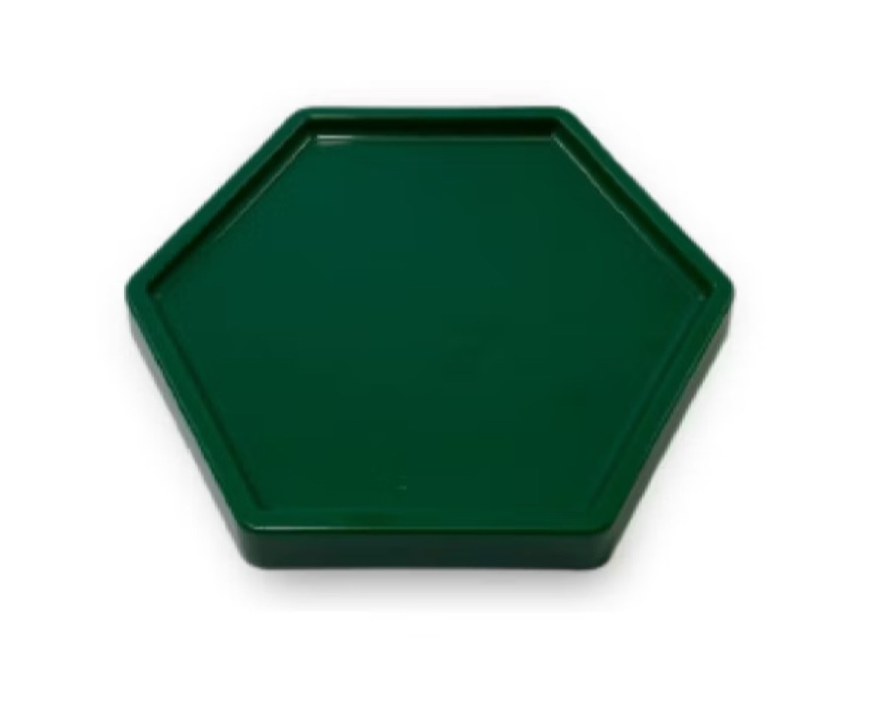 2 Bandeja Dubai Sextavada 16X18 Cm Verde - Pegue e Monte Big Festa