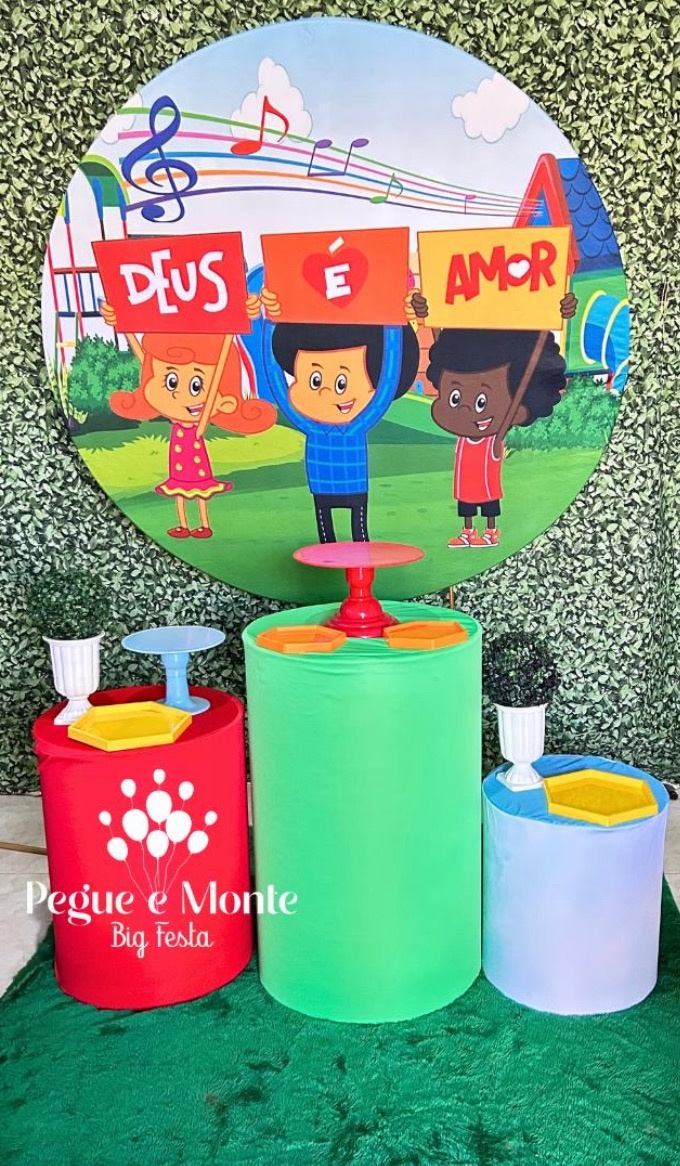 Tema Prata Três Palavrinhas  - Pegue e Monte Big Festa