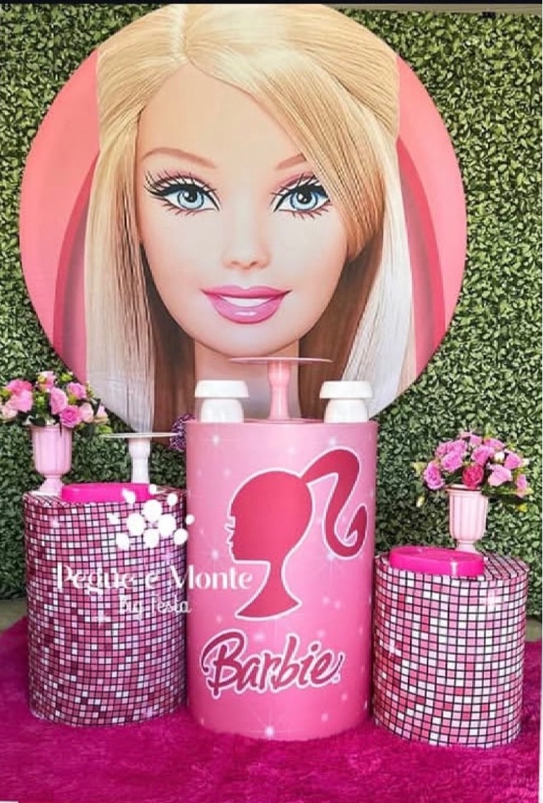 Kit Prata Barbie  - Pegue e Monte Big Festa
